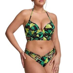 Victorias Secret Archives Swim Bombshell Push-Up Longline Bikini Top adds 2 cups